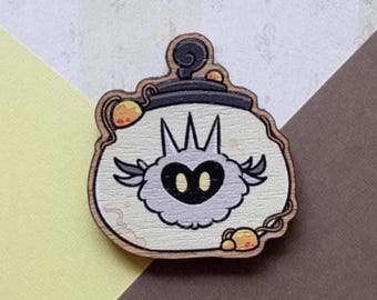 Hollow Knight Radiance Moth Jar - Wooden Pin Fan Art Accessory
