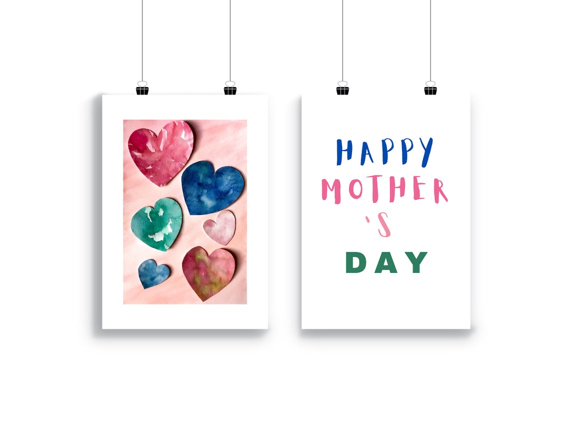 Affiche Bonne fête des mères en anglais, aquarelle bonne fête maman