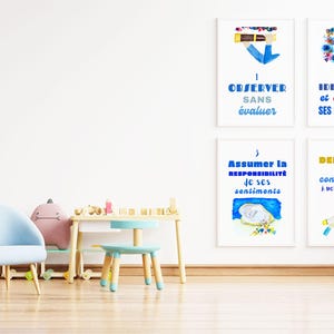 geweldloze communicatie frans, kinderposters, kunst van emotionele intelligentie, emoties poster frans