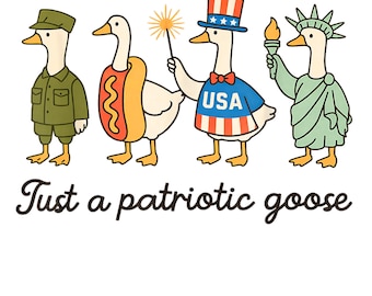 Patriotic Goose SVG PNG (4th Of July, 250th Anniversary) (Digital Download)