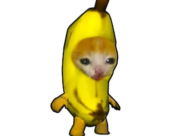 Banana Cat Meme SVG PNG Hilarious Crying Fruit Kitten Shirt Cricut DTF