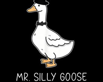 Mr Silly Goose Groom Bow Tie Top Hat Wedding SVG PNG Matching Cricut DTF