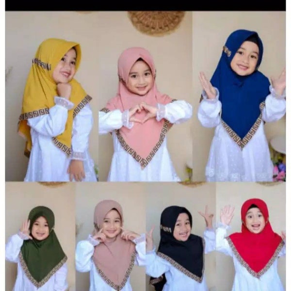 Children hijab / kids hijab (Age 3 to 6 years old/ depend on kids tall) , instant hijab for kids