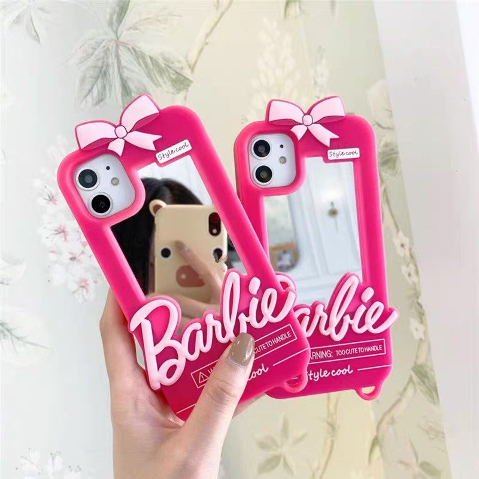 Barbie iPhone Case with mirror Barbie Mirror iPhone cover | Etsy