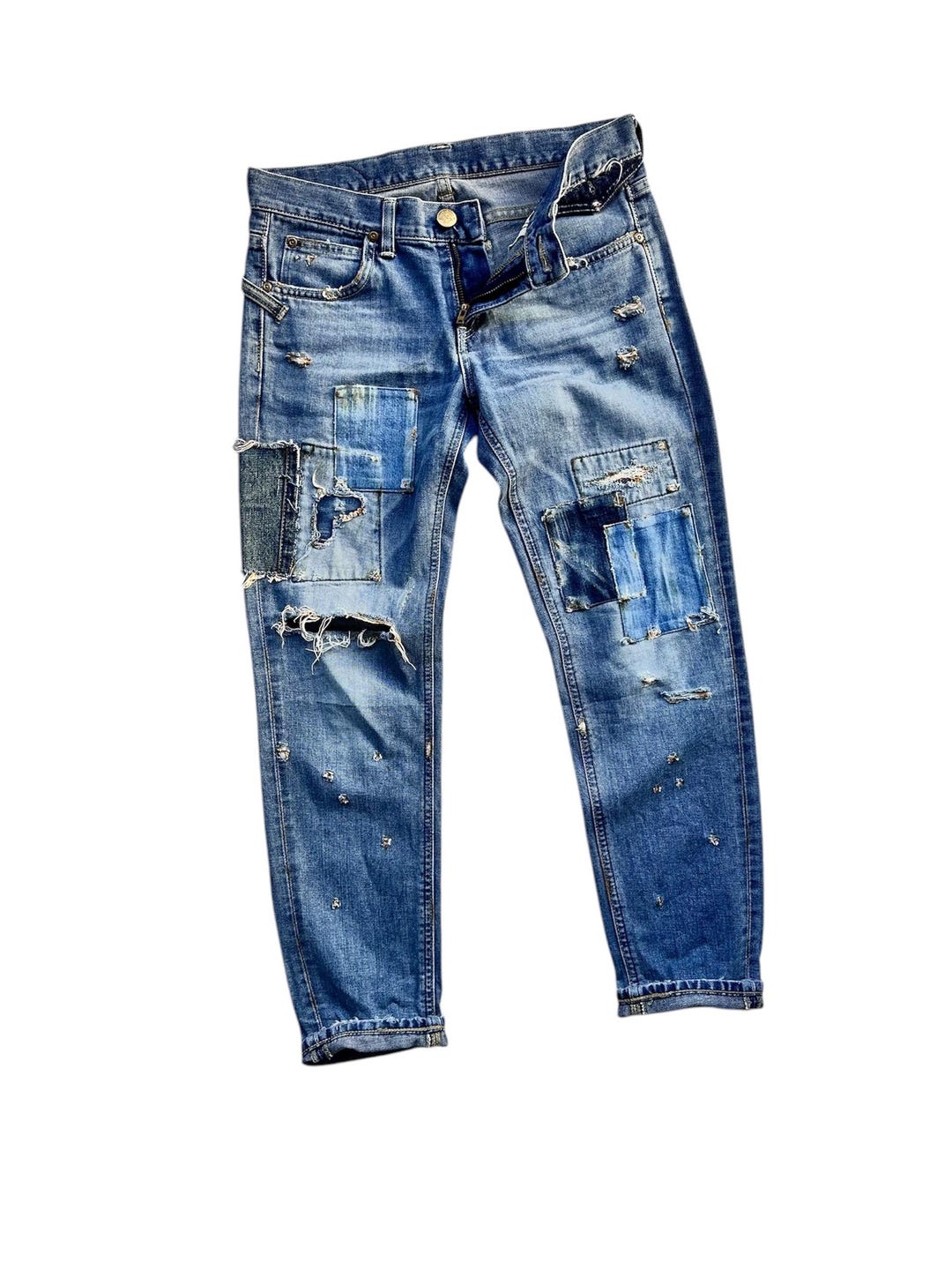 Rustic Relic Patchwork Balloon Jeans