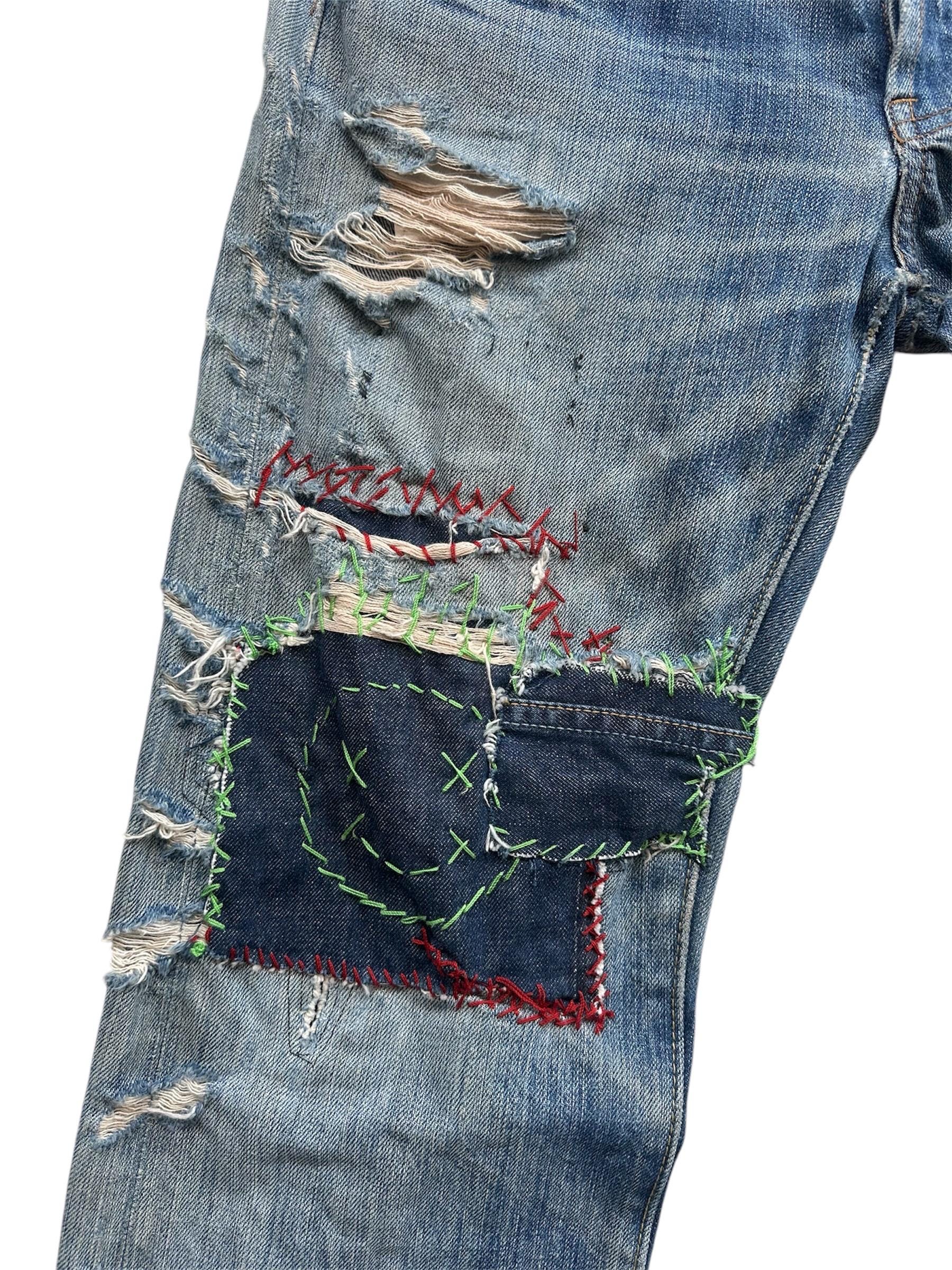 Vintage Hollister rare patchwork jeans
