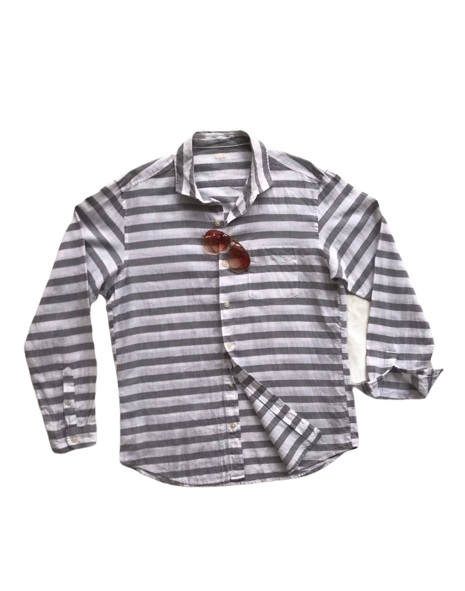 men's horizontal striped dress shirts Nautica Men's Horizontal Striped Shirt