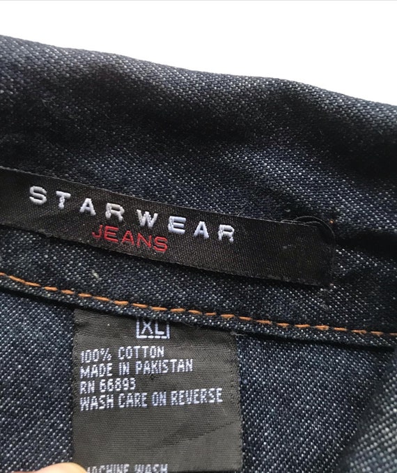 Vintage Handcrafted Western Patchwork Denim Jacke… - image 9