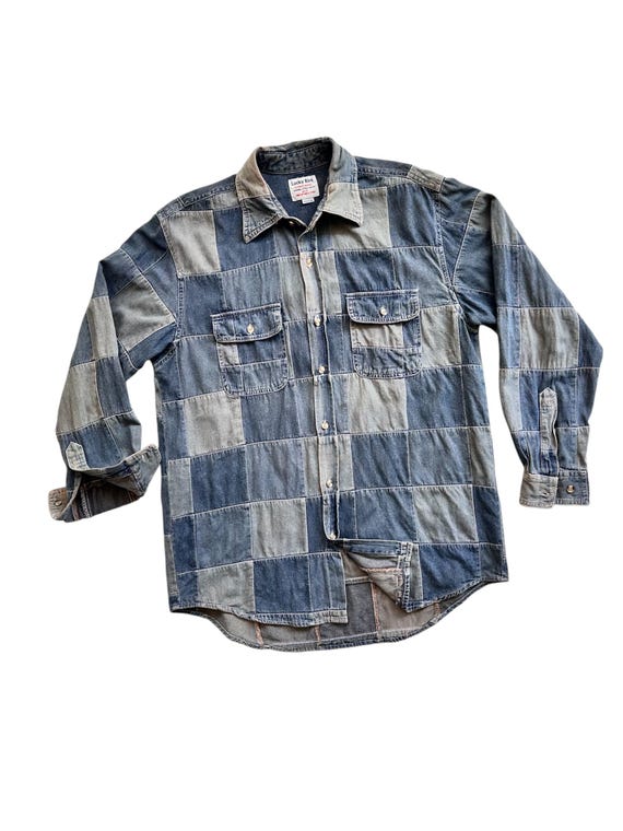 M hand work used wash checkersfrag shirt