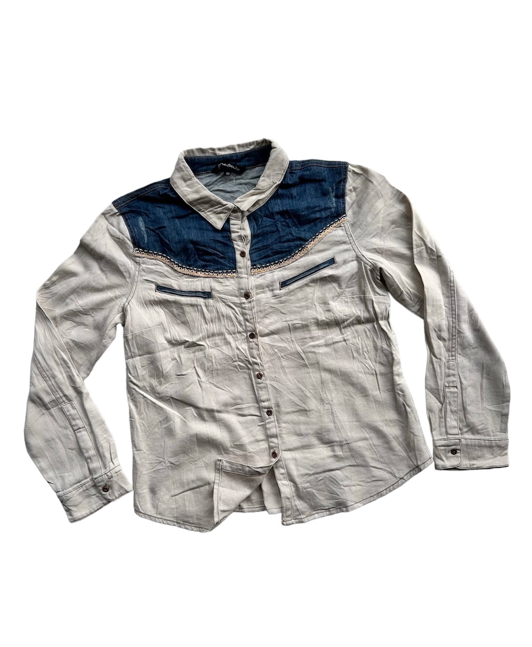 Judy Blue Long Sleeve Denim Shirt W/ Western Styling main image 1