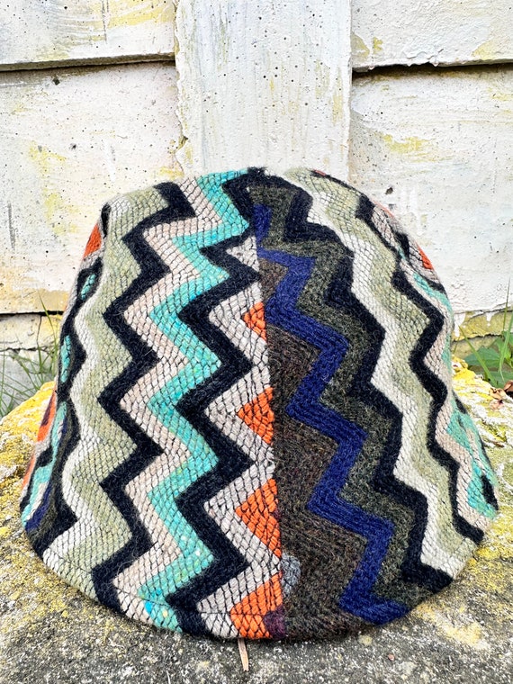 Unique Vintage Missoni Zigzag Wool Knit Beanie Hat