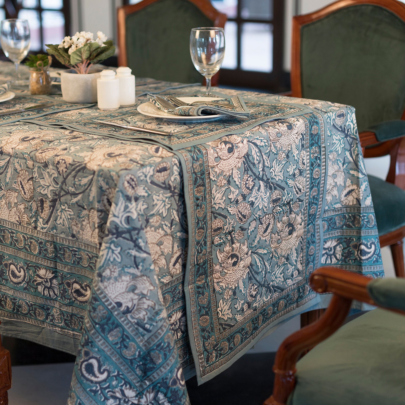 indian print tablecloth
