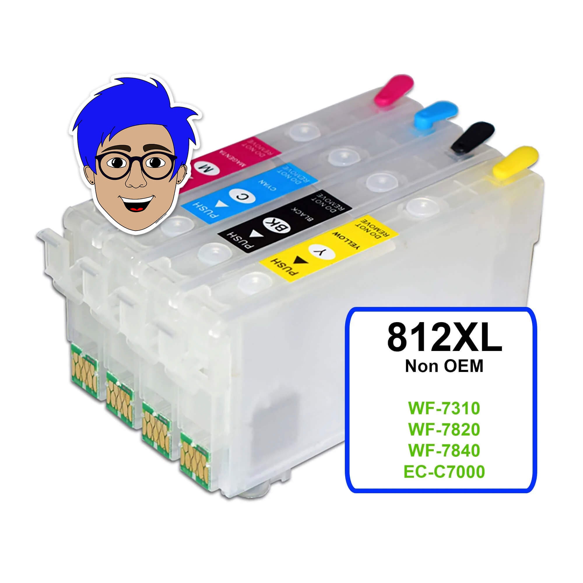 5x100ml Sublimation Ink for Epson Wf-3720 Wf-3730 Wf-3733 Printer T702 702  Refillable Ink Cartridges CISS for Heat Press 