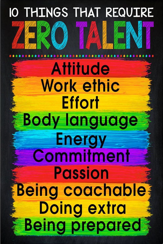 10 Things That Require Zero Talent Poster 17x24 inch | Etsy