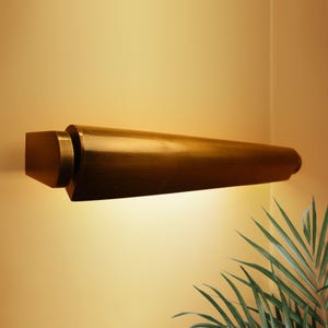 Brass Picture Lamp w/ Dual E-12 Socket, Art Light Fixture, Vintage Mirror Lighting, Antique Picture Illumination, Modern Wall Mount Light