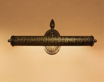 Unique Brass Picture Wall Lamp – Art Display Accent Light Art Deco Style Hand Made Artwork Mid-Century Sconce Picture Lamp
