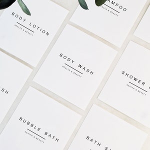 Health & Beauty Personalised Water Resistant Organisation Labels For Storage Jars, Bottles or Containers