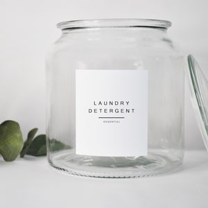 Essential Collection Personalised Water Resistant Organisation Labels For Utility or Laundry Storage Jars, Bottles or Containers image 2