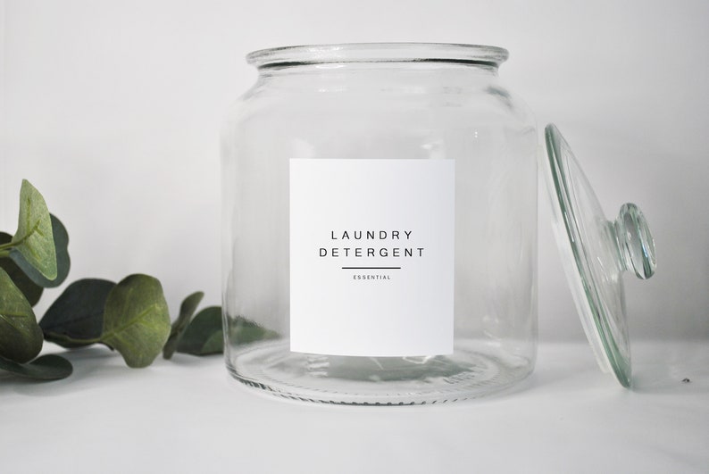 Essential Collection Personalised Water Resistant Organisation Labels For Utility or Laundry Storage Jars, Bottles or Containers image 2