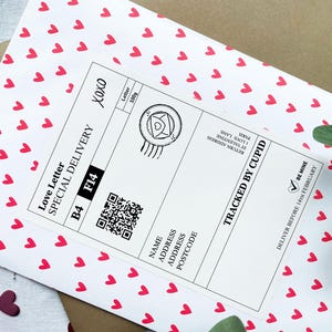 Etichetta personalizzata per indirizzo "Cupid Mail" / Perfetta per pacchi e lettere inviate al tuo vero amore questo San Valentino