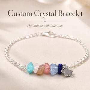 Custom Crystal Bracelet | Personalised Gemstone Bracelet | Choose Your Crystal | Handmade Healing Bracelet | Gift for Her