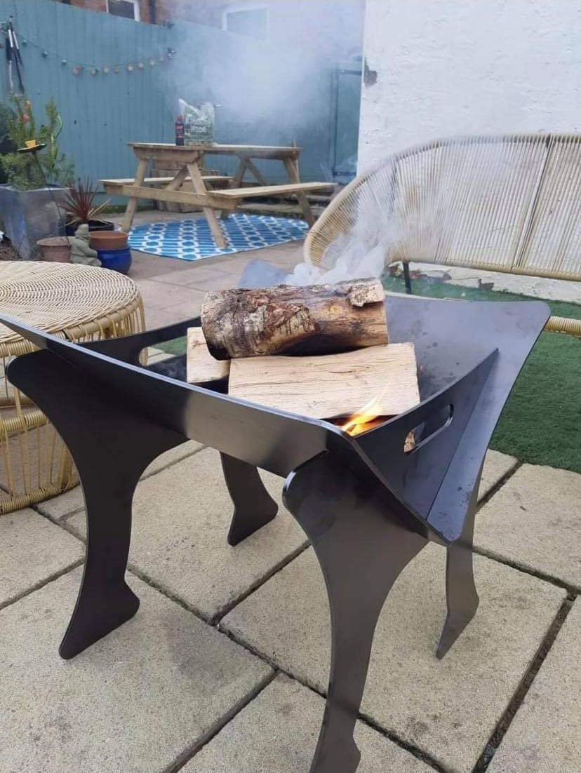 Fire Pit With Legs 5mm Mild Steel Etsy UK