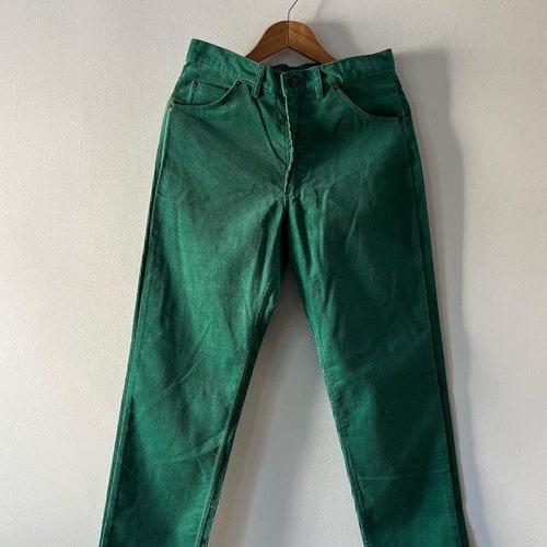 Vintage Emerald Green Rifle Corduroy Cotton trousers/pants, Size Waist shops 31, Inseam 34 inches