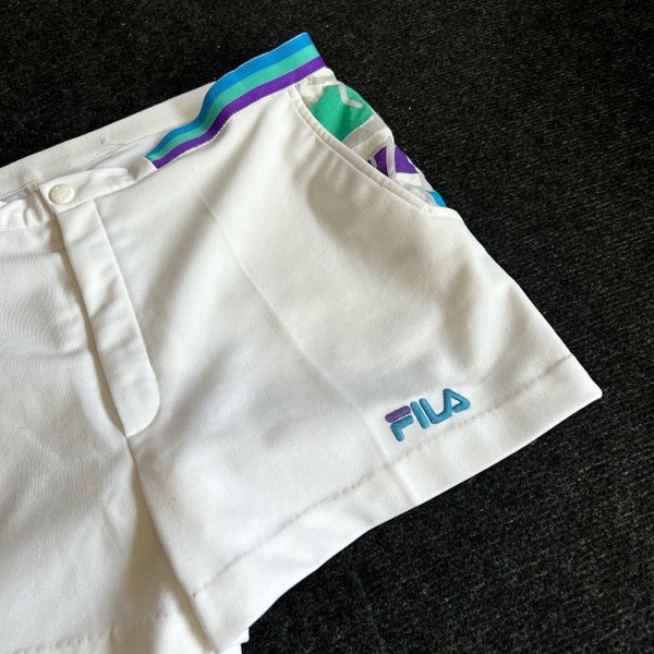 90s Fila Vintage Rare Collectible Tennis Shorts, made in Italy, suits US 38, I 54, D 54, F 46