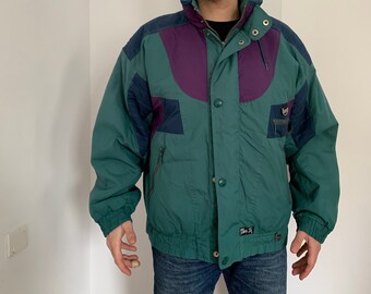 Teal vintage winter jacket | &quot;Rodeo&quot; | 1980s retro snow jacket | Size L