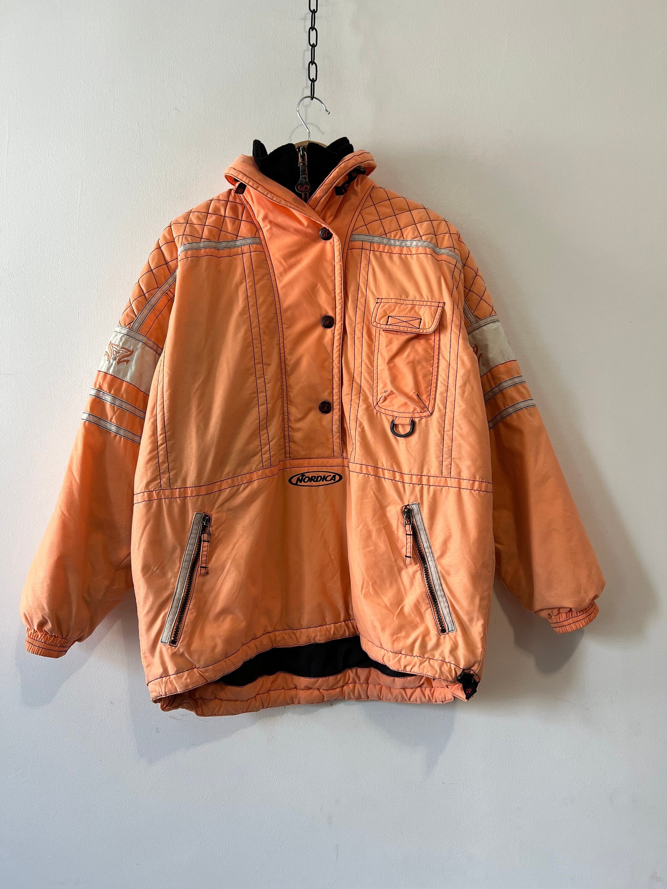 Vintage Orange Nordica Skiwear Jacket Size M Men or L Women Etsy