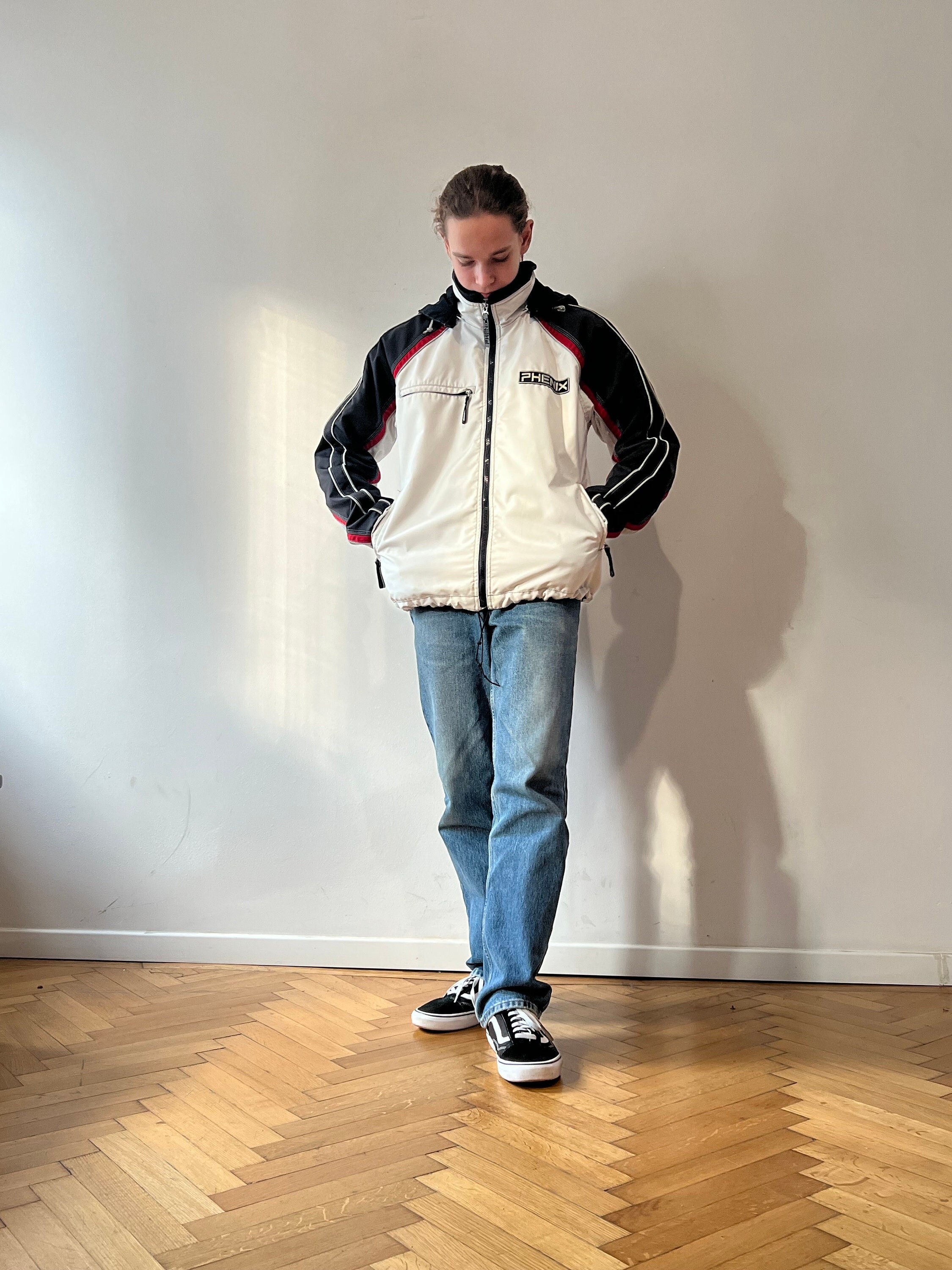 Vintage White Phenix Winter Ski Jacket, size +-L men or +-XL women