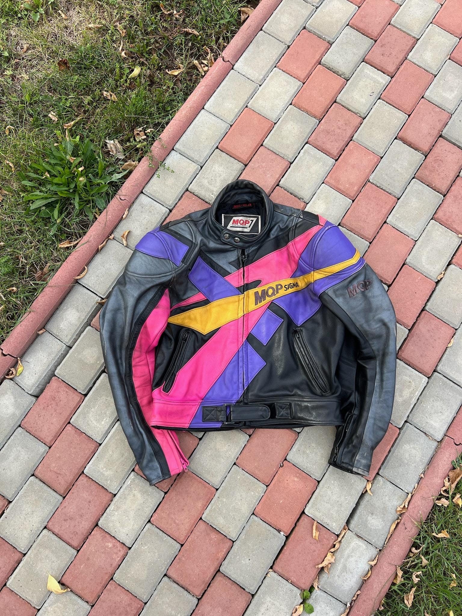 Hot Colorful MQP Biker Leather Jacket, Fabulous Design Hot Colorful MQP Biker Leather Jacket, Fabulous Design