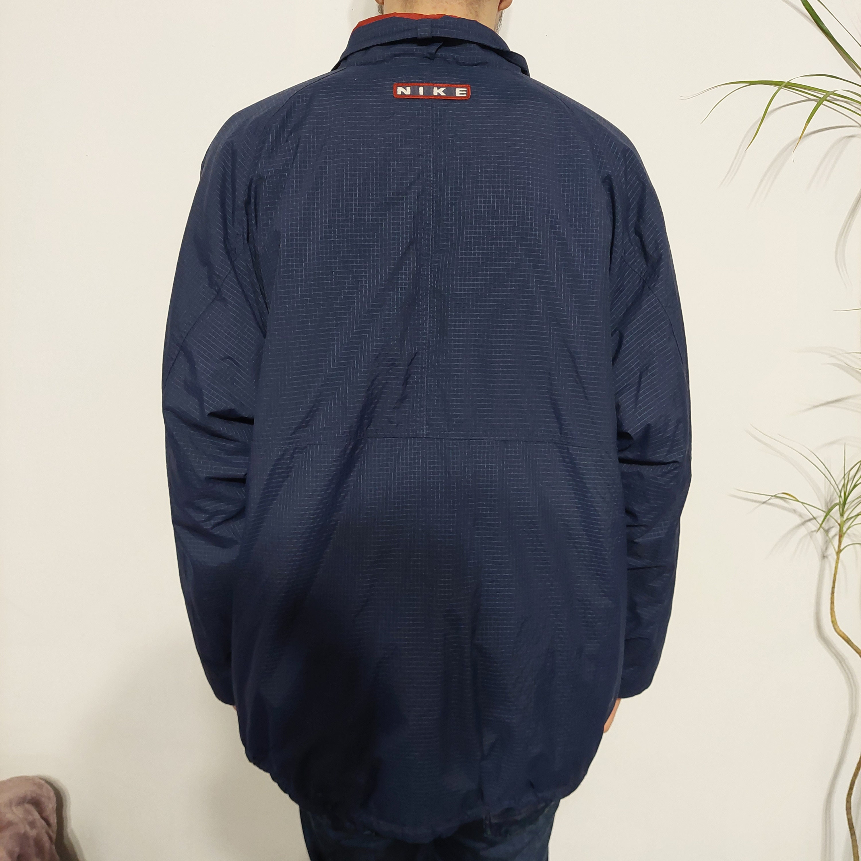 Streetwear Vintage Navy Blue Nike Jacket, Size Oversized L Streetwear Vintage Navy Blue Nike Jacket, Size Oversized L