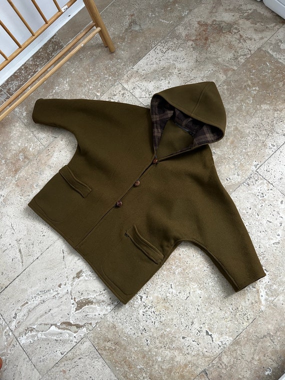 Little Green Riding Hood Cute Wool Jacket with an… - image 3