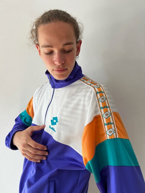 Sweet Vintage 90s Lotto Tracktop, amazing color c… - image 4