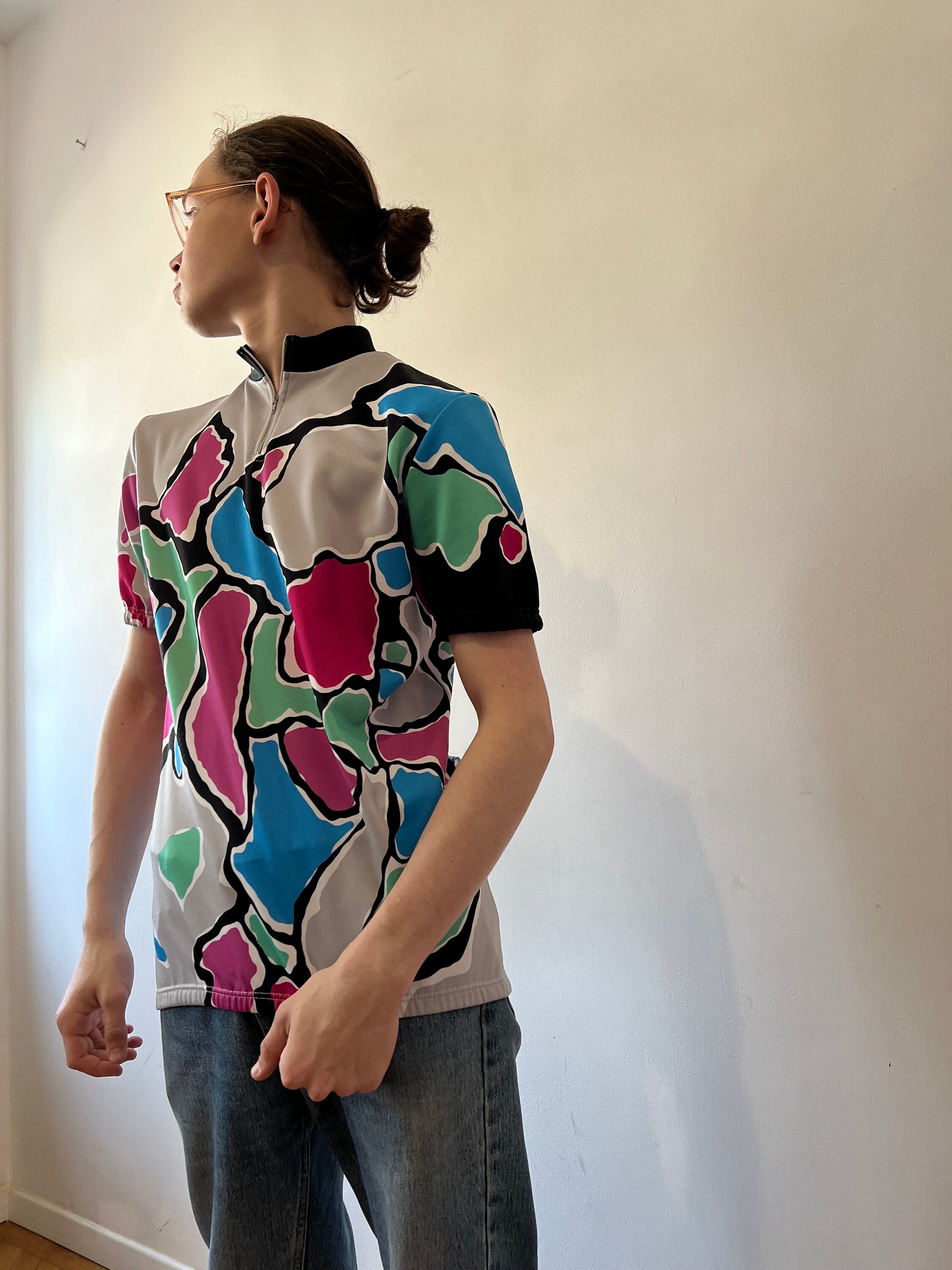 Maillot cycliste vintage erima des années 70 fabriqué en Allemagne de l'ouest - France