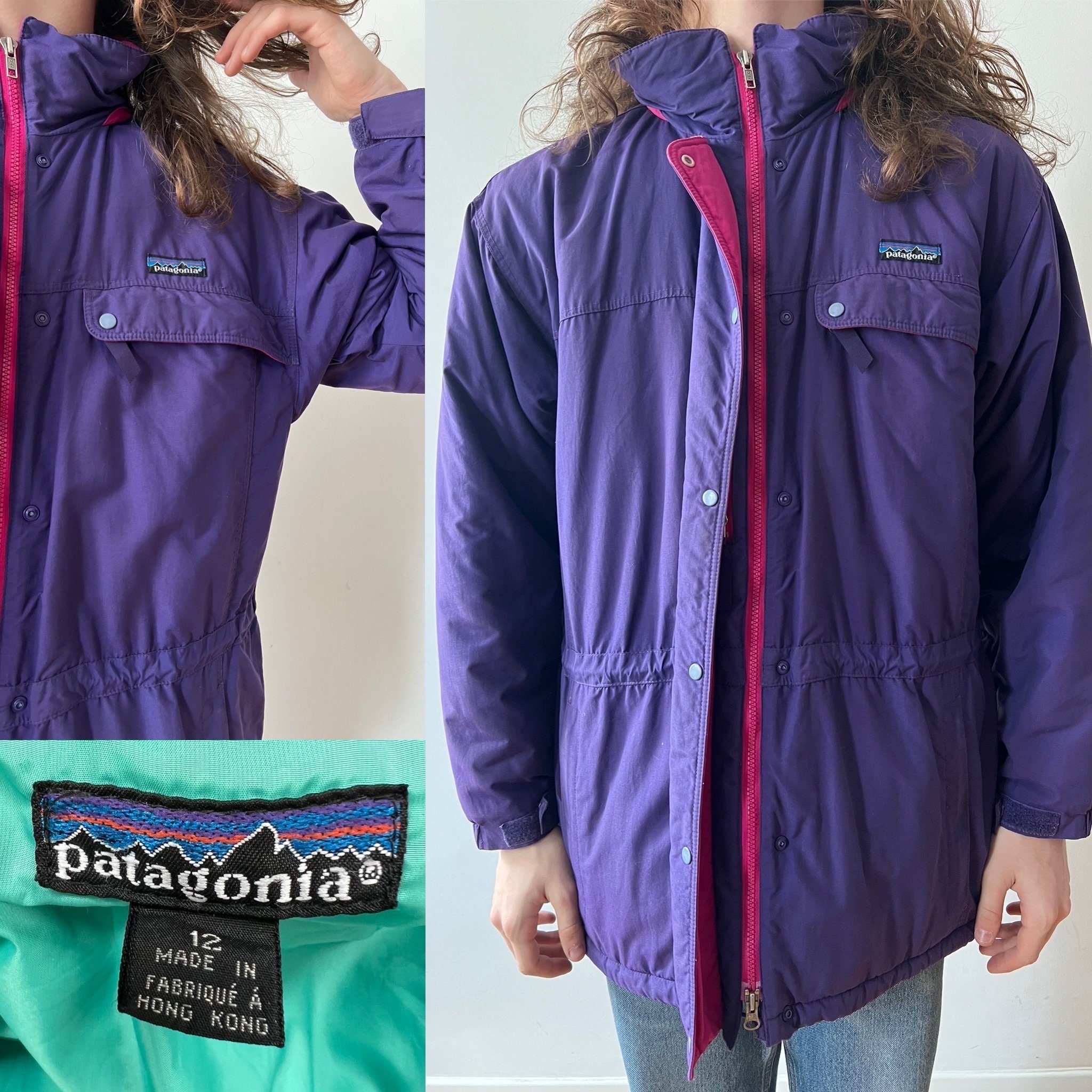 patagonia パタゴニアMサイズ アントラックドジャケット　パープル Vintage Purple Patagonia Winter Jacket, Size +-M Men or +-L Women