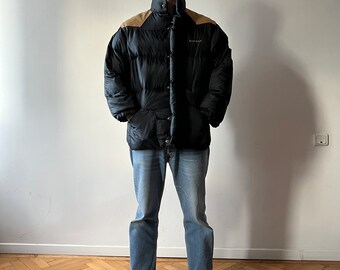 Adaptable Naf Naf Puffer Goose Down Jacket With Detachable