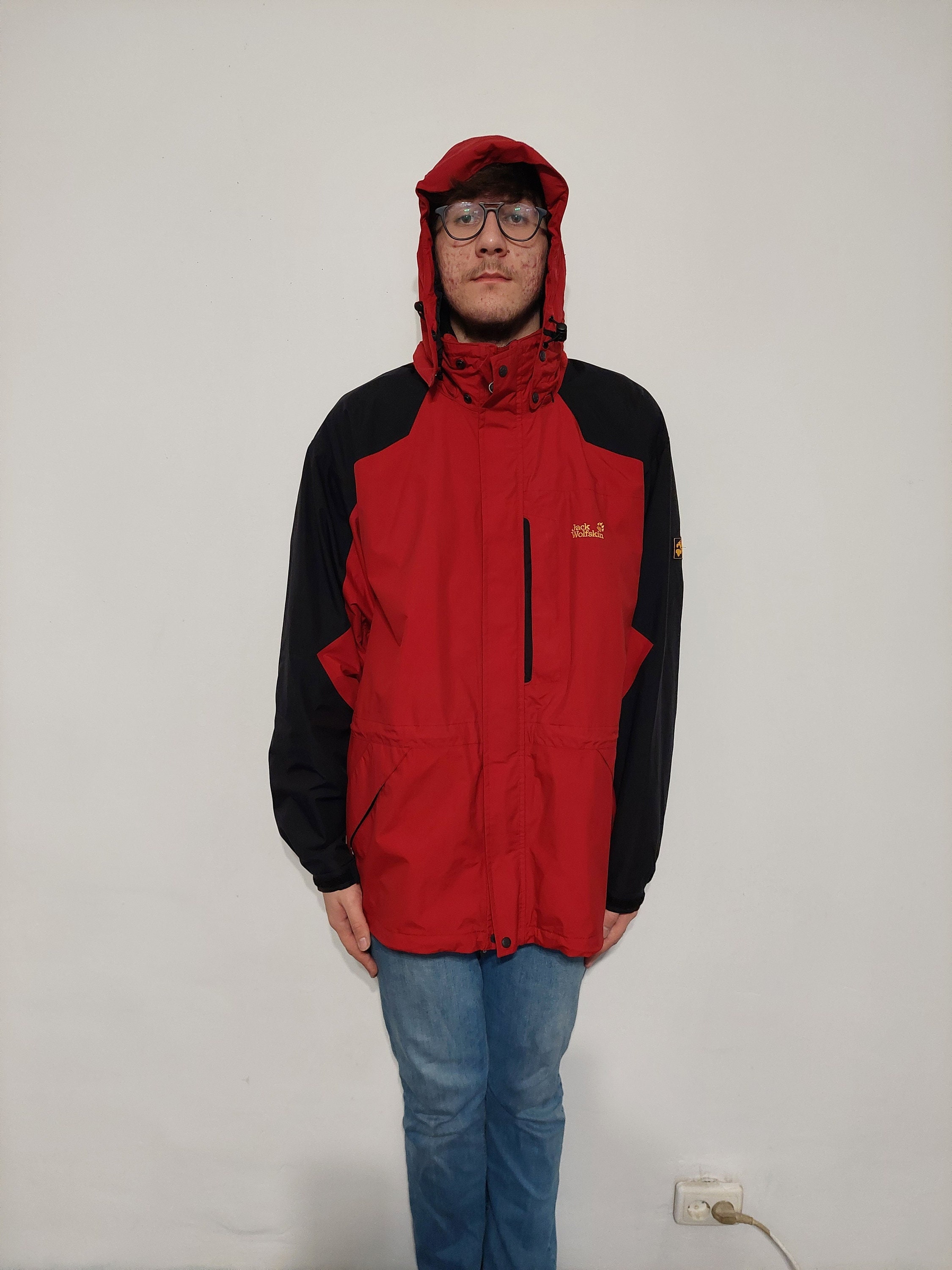 Gedeeltelijk Oprichter Tijd Red Vintage Jack Wolfskin Texapore Hooded Jacket Waterproof - Etsy