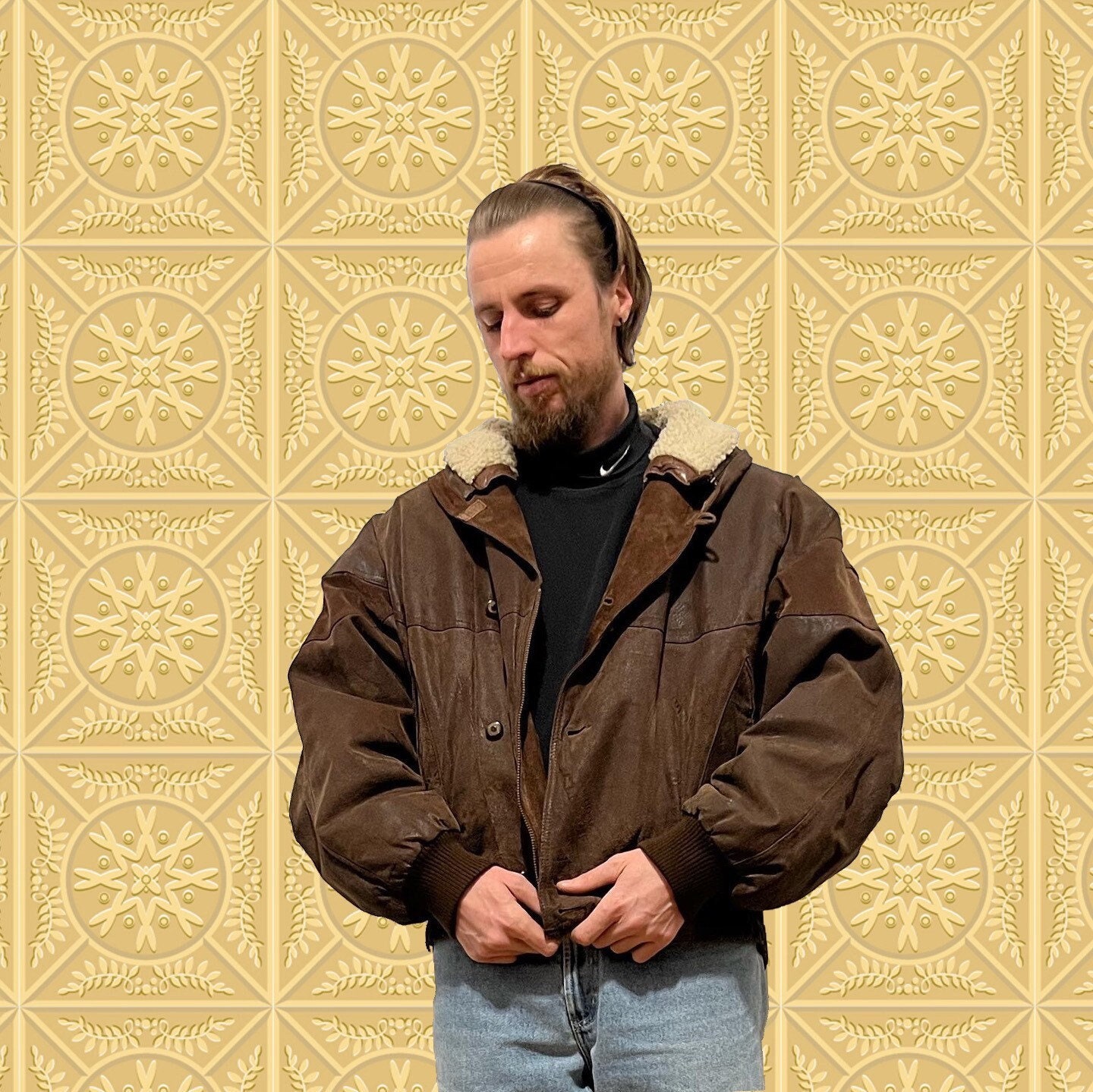 Vintage L. Torelli Brown Suede Leather Jacket Oversized L/XL