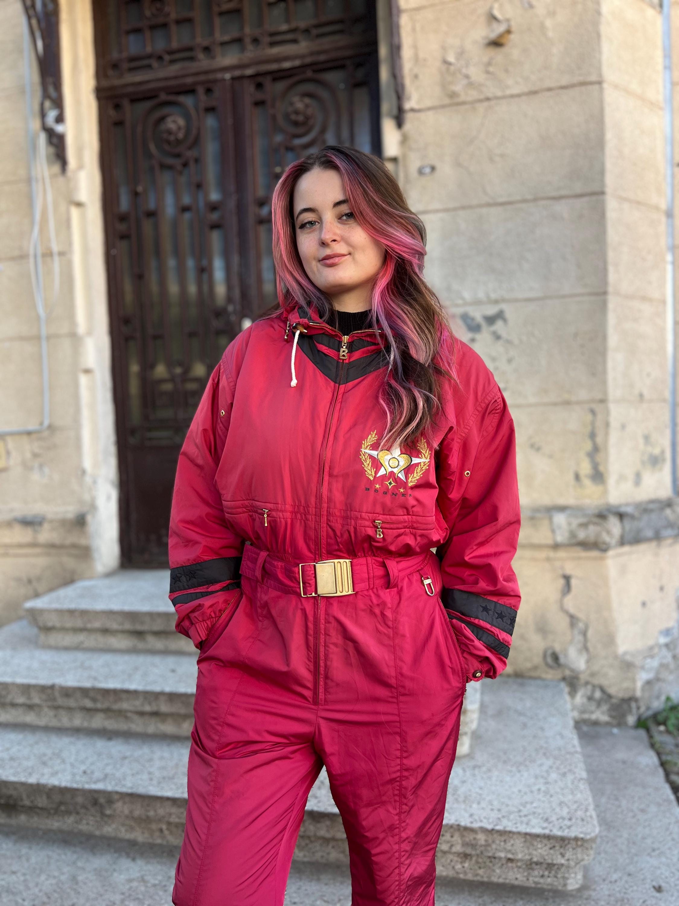 サワーチェリーピンクのボグナースキーカバーオール、ゴールデンスター