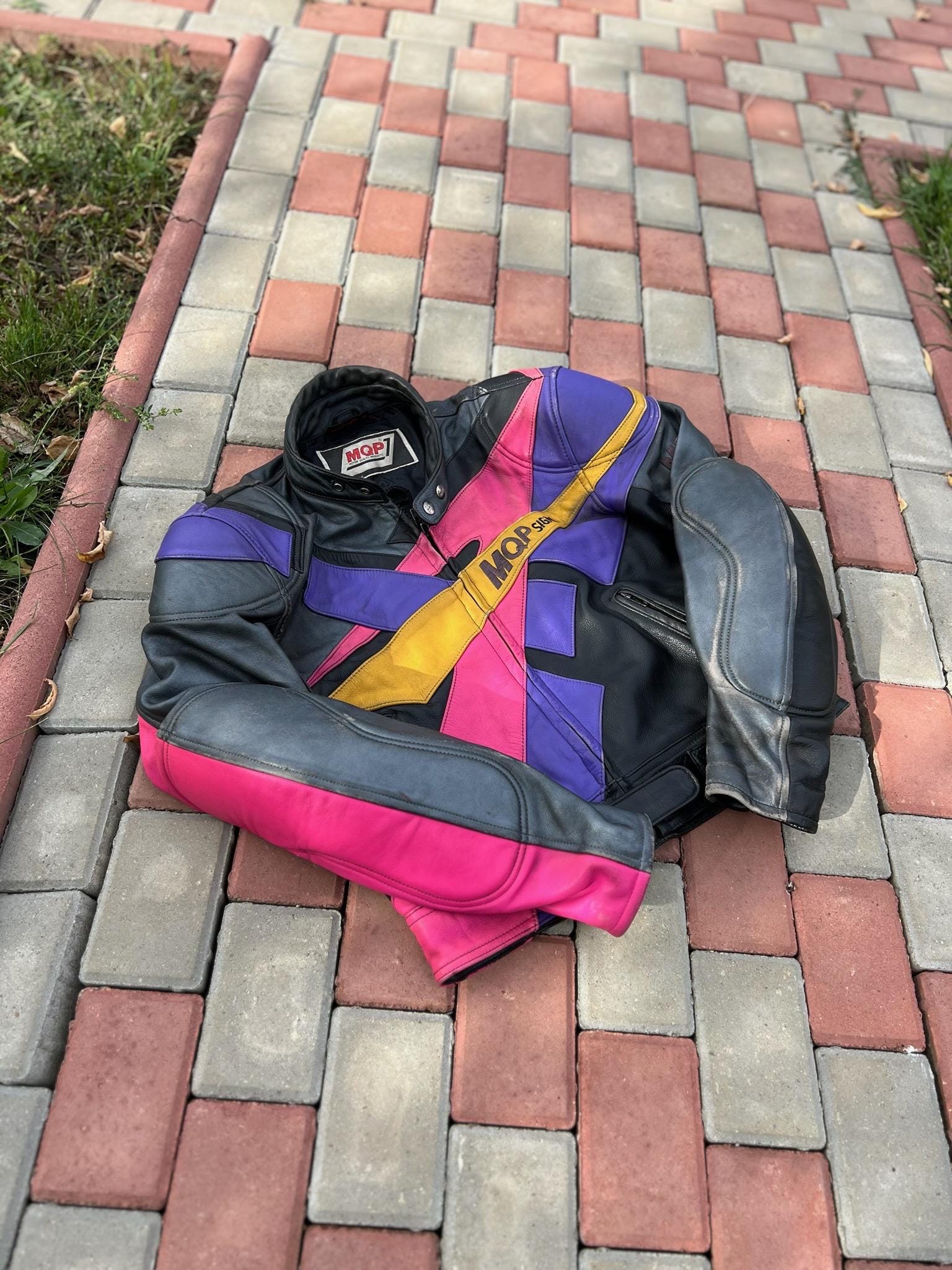 Hot Colorful MQP Biker Leather Jacket, Fabulous Design Hot Colorful MQP Biker Leather Jacket, Fabulous Design