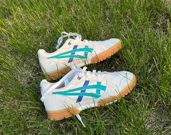 Asics Gel OG vintage de stock muerto, años 80 y mediados de los 90, fabricadas en Corea. Zapatillas para cancha cubierta. Zapatillas Asics vintage auténticas. Coleccionables, nuevas.