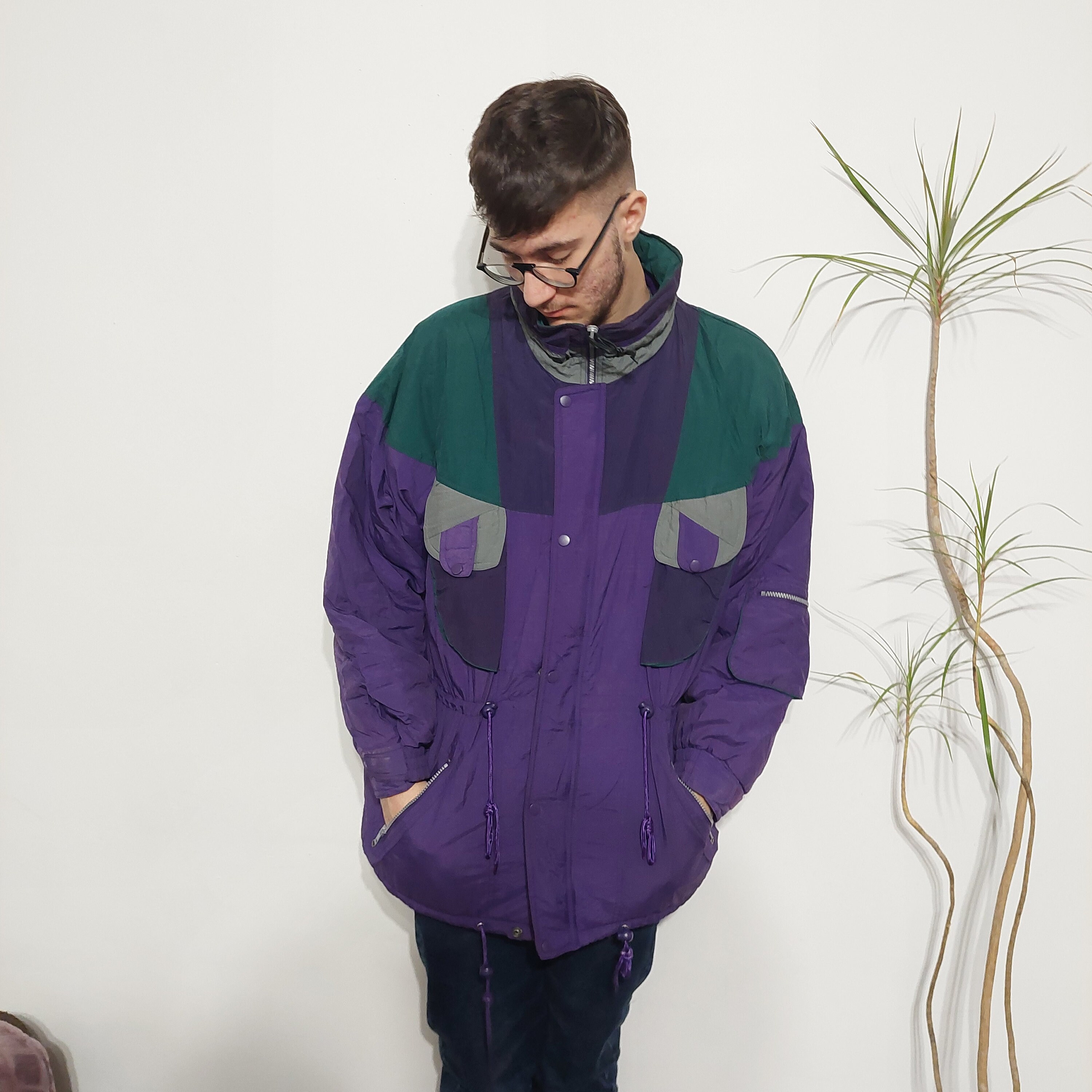 ジャケット・アウター grand canyon GDC weekend setup Medium M Nice Vintage Purple and Green Grand Canyon Ski/snowboard
