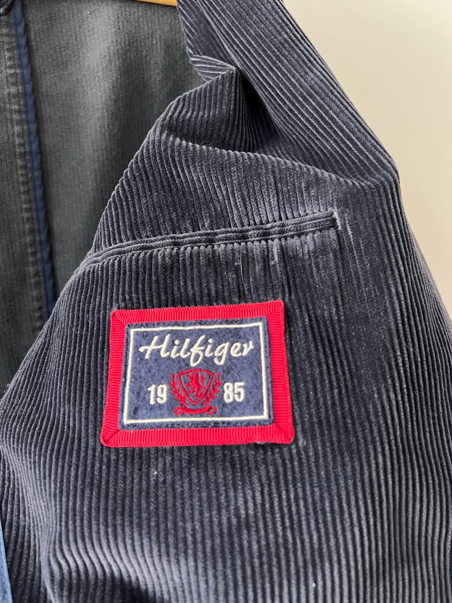 Vintage Retro Old school Corduroy Navy Buttoned Tommy Hilfiger Suit Jacket for Men Oversized L XL Etsy Ireland