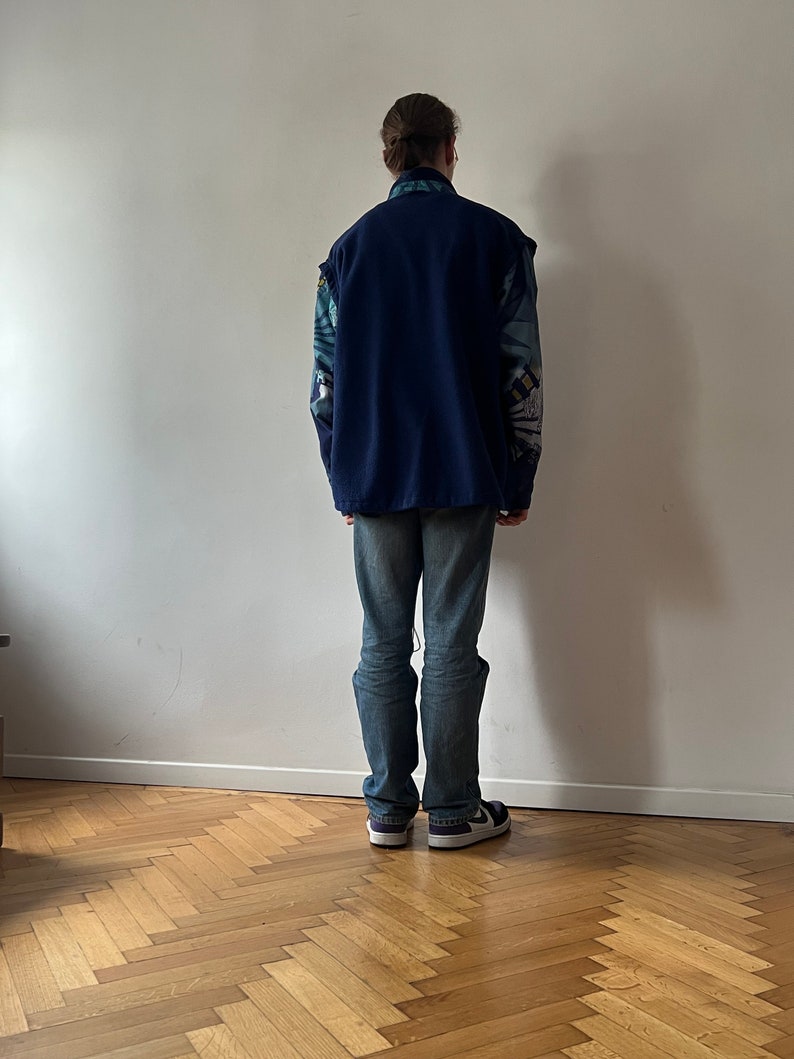 Vintage Blue Odlo Windbreaker Jacket, size oversized L/XL men or oversized XL/2XL women image 9