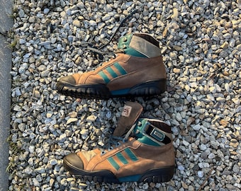 Vintage Adidas Adventure AdiTex Waterproof Hiking Boots, Lightweight Construction, Leather Trekking Lace Up Boots, Outdoors Footwear