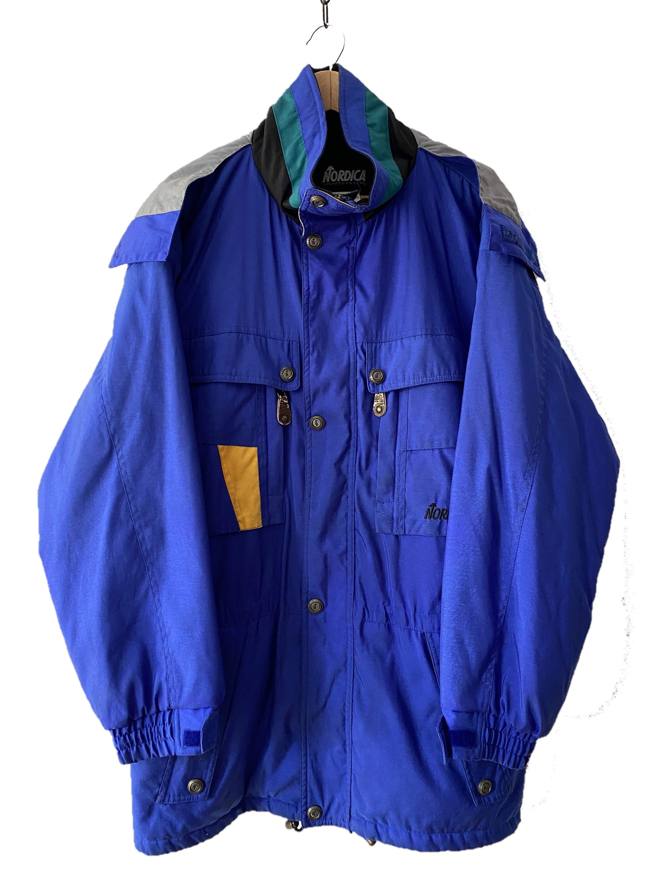 Blue Vintage NORDICA Technical SKI Winter Jacket in Great