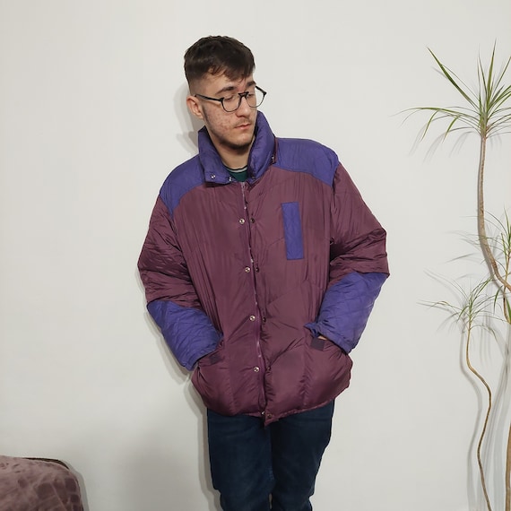 Mens purple cheap puffer jacket