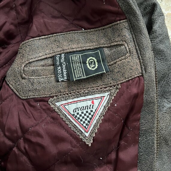 Avanti Amazing Vintage 70s Brown Leather Jacket, … - image 8